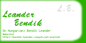 leander bendik business card